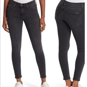 Hudson Black Mid Rise Natalie Skinny Jeans